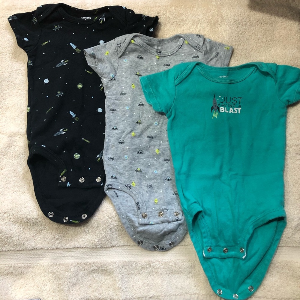 Set of 3 Space Onesies